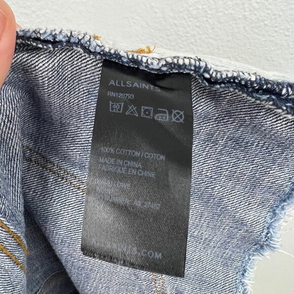 ALLSAINTS Lowe Low Rise Hot Pant Jean Shorts, Size 30 - Picture 6 of 6